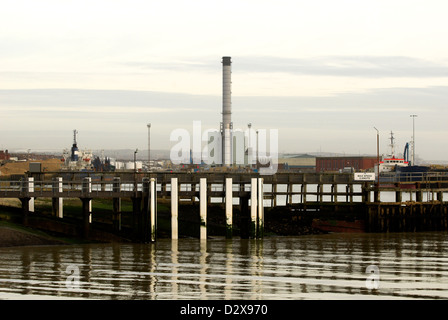 Parte di Shoreham Harbour - Shoreham-da-Mare, West Sussex, in Inghilterra, Regno Unito. Foto Stock