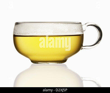 Close up di tè in tazzina trasparente Foto Stock