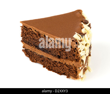 Fetta di torta al cioccolato Foto Stock