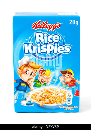 Confezione piccola di Kellogg's Krispies riso Cereali per la prima colazione Foto Stock