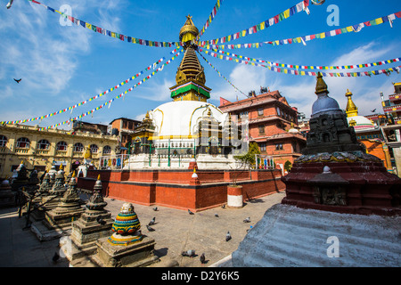 Shree Gha stupa buddisti, Thamel, Kathmandu, Nepal Foto Stock