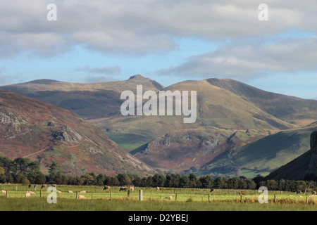 Una vista di Cadair Idris nel Dysynni Valley durante l'autunno Foto Stock