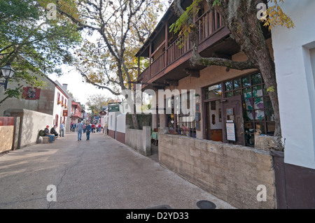 Sant'Agostino Florida passeggiando lungo la storica St. George Street nella parte vecchia della citta'. Foto Stock