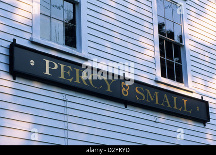 Elk282-1227 Maine, bagno, Maine Maritime Museum, Percy e piccole boatshop Foto Stock