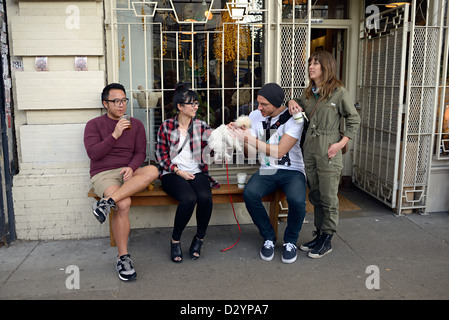 Missione hipsters quartiere san francisco Foto Stock