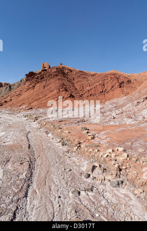 Il Telouet miniere di sale sul vecchio camel caravan sentiero da Ouarzazate a Marrakech, Marocco Africa del Nord Foto Stock