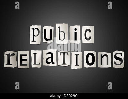 Relazioni pubbliche nozione. Foto Stock