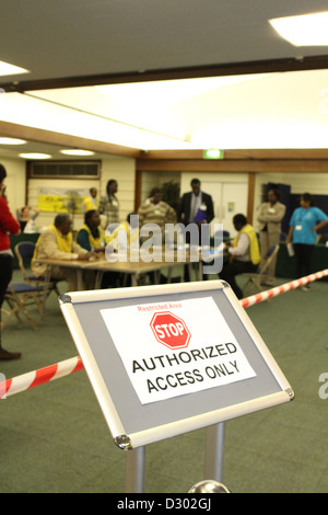 Il sud Sudan Referendum, Londra stazione di polling, Gennaio 2011 Foto Stock