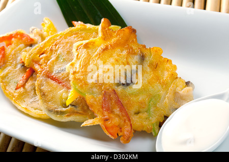 Frittelle di giapponese closeup Foto Stock