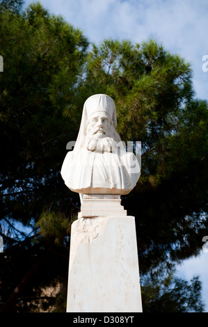 Una statua di Makarios, Nicosia, Cipro Foto Stock