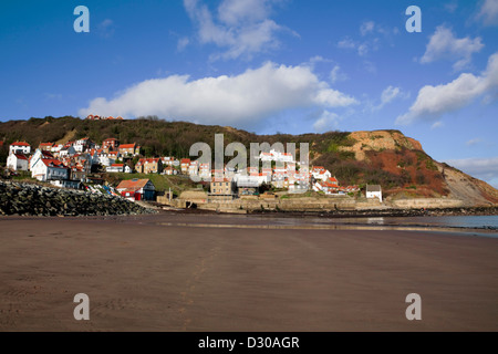 Runswick Bay, vicino a Whitby, North Yorkshire. Inghilterra Foto Stock