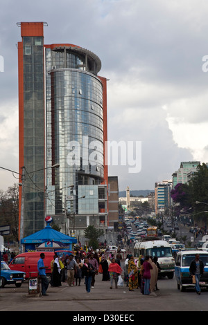 Ricerca di Churchill Avenue, Addis Abeba, Etiopia Foto Stock