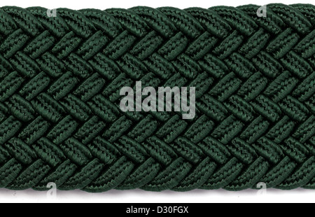 Alta risoluzione texture del nastro a treccia del cavo verde Foto Stock