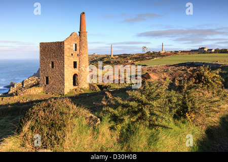 Wheal Owles miniera nei pressi di Botallack nel lontano ovest della Cornovaglia Foto Stock
