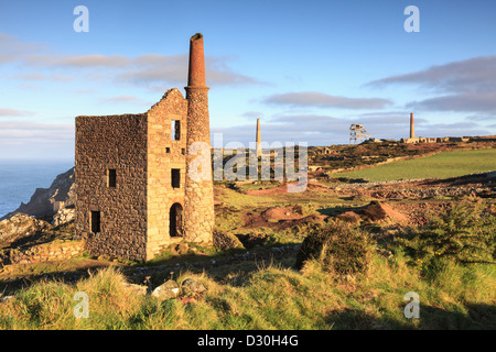 Wheal Owles miniera nei pressi di Botallack nel lontano ovest della Cornovaglia Foto Stock