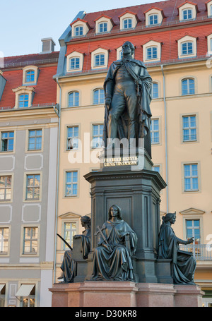 Un monumento di Friedrich August Re di Sassonia Foto Stock