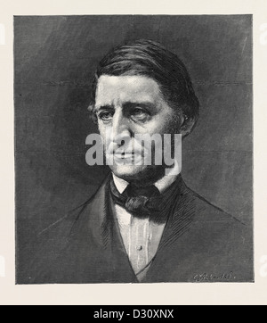 RALPH Waldo Emerson, nato il 25 maggio 1803; morì il 27 aprile 1882 Foto Stock