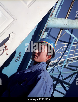 Lavoratori cinesi in Sudan, Merowe Dam. Foto Stock