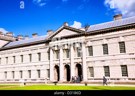 Stephen Lawrence Gallery e University of Greenwich, Queen Anne corte, Old Royal Naval College di Greenwich, London, England, Regno Unito Foto Stock