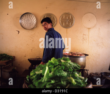 Lavoratori cinesi in Sudan, Merowe Dam. Foto Stock