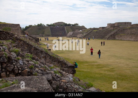 Monte Albán rovine archeologiche Sito in Oaxaca - Messico Foto Stock