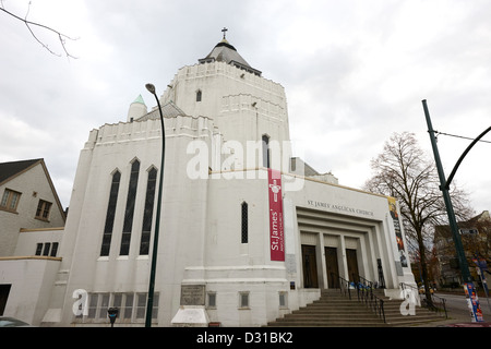 St James chiesa anglicana prima parrocchia anglicana in Vancouver BC Canada Foto Stock