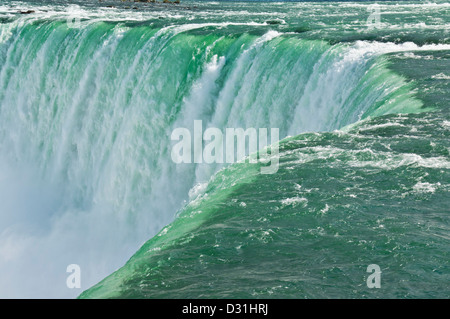 Close up di spruzzi delle cascate Horseshoe cascata a Niagara Falls Ontario Canada Foto Stock