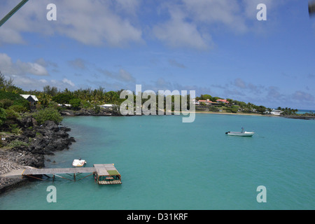 Fotografie aeree della costa di Mauritius lungo il nord-est dell'isola. Foto Stock