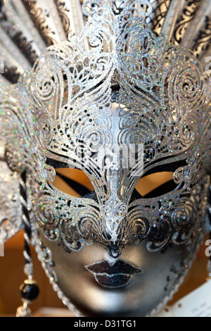 Maschera di carnevale di Venezia, Italia Foto Stock