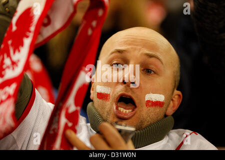 Dublino, Irlanda. Il 6 febbraio 2013. Il polacco di ventilatori in Rep di Irlanda vs Polonia gioco giocato all'Aviva Stadium di Dublino. Credito: Michael Cullen / Alamy Live News Foto Stock