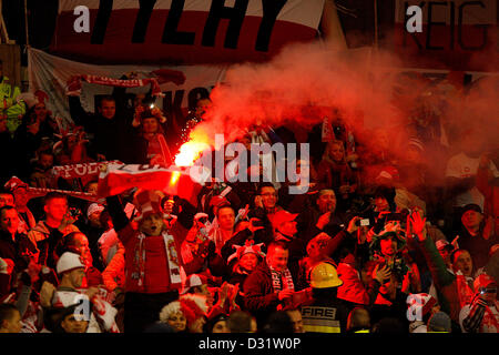 Dublino, Irlanda. Il 6 febbraio 2013. Il polacco di ventilatori in Rep di Irlanda vs Polonia gioco giocato all'Aviva Stadium di Dublino. Credito: Michael Cullen / Alamy Live News Foto Stock