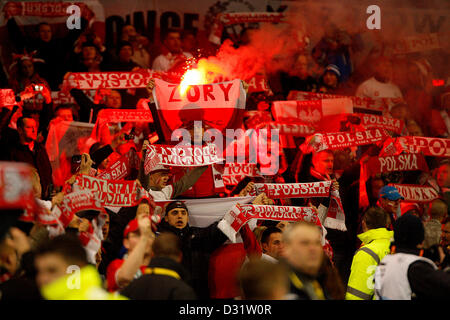 Dublino, Irlanda. Il 6 febbraio 2013. Il polacco di ventilatori in Rep di Irlanda vs Polonia gioco giocato all'Aviva Stadium di Dublino. Credito: Michael Cullen / Alamy Live News Foto Stock