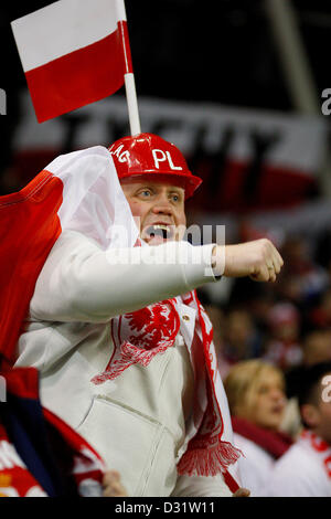 Dublino, Irlanda. Il 6 febbraio 2013. Il polacco di ventilatori in Rep di Irlanda vs Polonia gioco giocato all'Aviva Stadium di Dublino. Credito: Michael Cullen / Alamy Live News Foto Stock