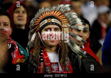 Dublino, Irlanda. Il 6 febbraio 2013. Il polacco di ventilatori in Rep di Irlanda vs Polonia gioco giocato all'Aviva Stadium di Dublino. Credito: Michael Cullen / Alamy Live News Foto Stock