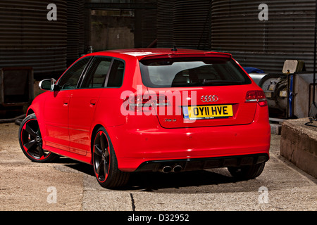 Red Audi RS 3, Winchester, England, Regno Unito Foto Stock