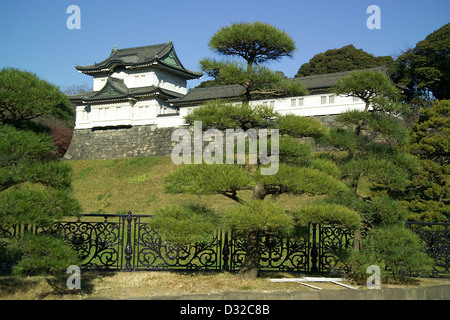 Fushimi Yagura motivi all'interno del Palazzo Imperiale Kokyo Tokyo Kanto regione Honshu Giappone Foto Stock