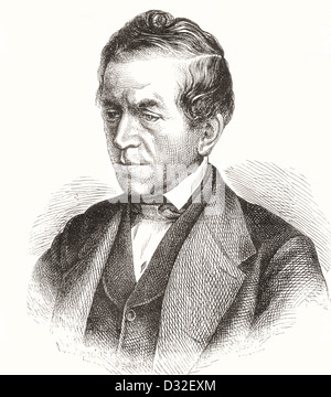 David Friedrich Strauss, 1808 - 1874. Il teologo tedesco e scrittore. Foto Stock