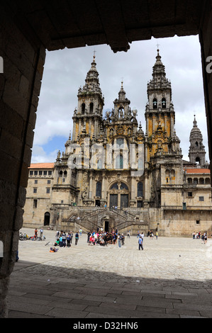 Santiago de compostela cattedrale,Pellegrinaggio,modo di San Giacomo,La Coruna provincia,Galizia,Spagna,Patrimonio Mondiale UNESCO Foto Stock