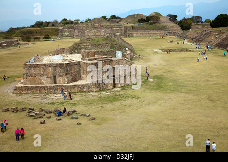 Monte Albán rovine archeologiche Sito in Oaxaca - Messico Foto Stock