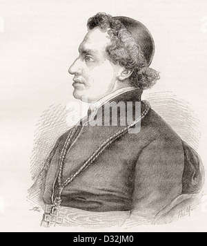 Giacomo Antonelli, 1806 - 1876. Cardinale italiano diacono. Foto Stock