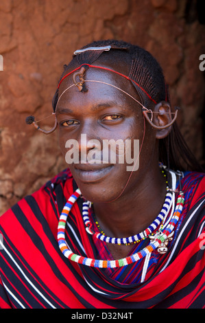 Guerriero masai, Kenya Foto Stock