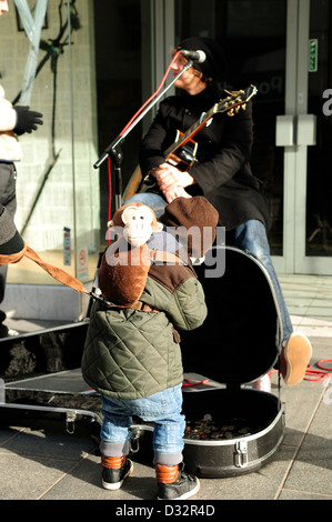 Matteo Fearon,musicista di strada ,Busker. Foto Stock