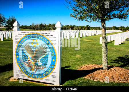 Sarasota Cimitero Nazionale Florida Foto Stock