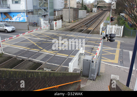 Livello di attraversamento del treno Foto Stock