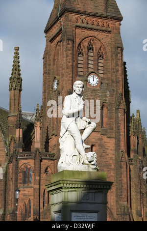 Robert Burns statua, Dumfries Scozia SW, Gran Bretagna Foto Stock