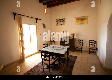 Sala da Pranzo presso la Howard Carter Casa Museo di Luxor in Egitto Foto Stock