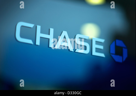 Close up di Chase Bank logo Foto Stock