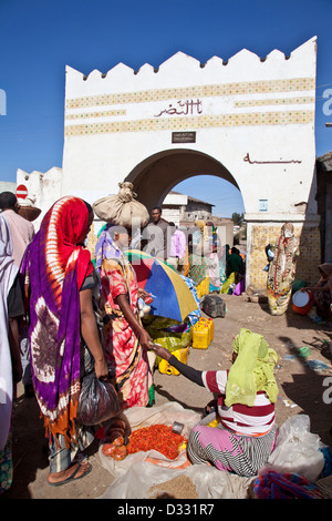 Mercato cristiano, Showa Gate, Harar, Etiopia Foto Stock