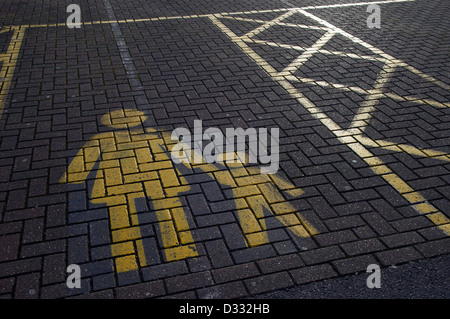 Padre e Figlio di spazi di parcheggio Foto Stock