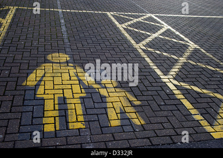 Padre e Figlio di spazi di parcheggio Foto Stock